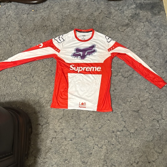 Supreme Fox Red And White Jersey - Picture 1 of 2